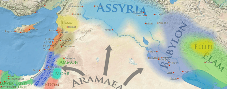 A map of 1006 B.C. shows the kingdoms of David and Solomon, as well as the surrounding kingdoms and tribes. (Photo: worldhistory.org)