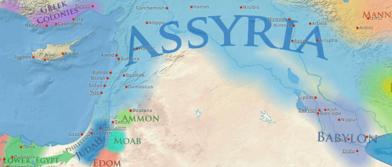 A map of 720 B.C. shows the kingdom of Judah, as well as the surrounding kingdoms and tribes. (Photo: worldhistory.org)