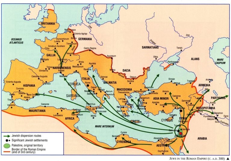 Jewish Diaspora in the Roman Empire (Photo: The Penguin Atlas of Diasporas)