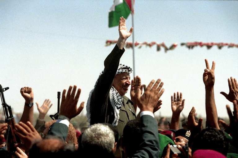 Yasser Arafat’s Triumphant Entrance into Gaza in 1994 (Photo: Alfred Yaghobzadeh)