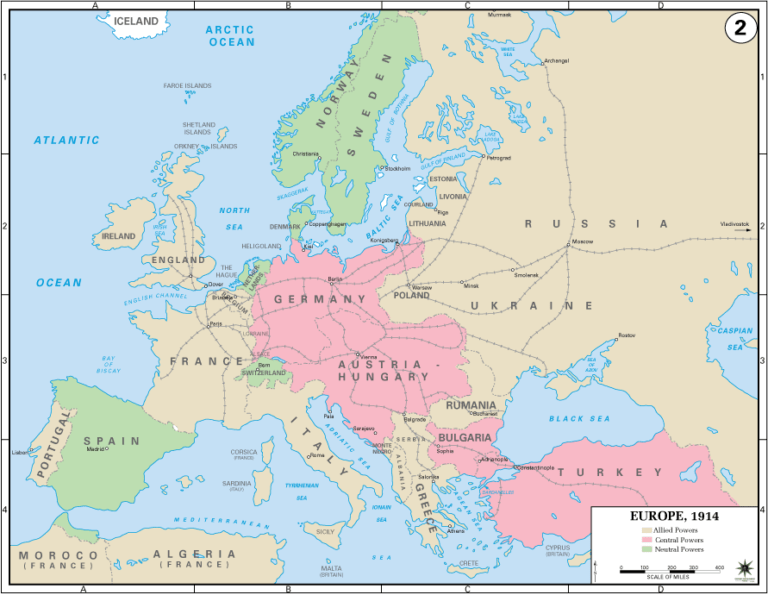 Military Alliances in 1914 in Europe (Photo: Vox)