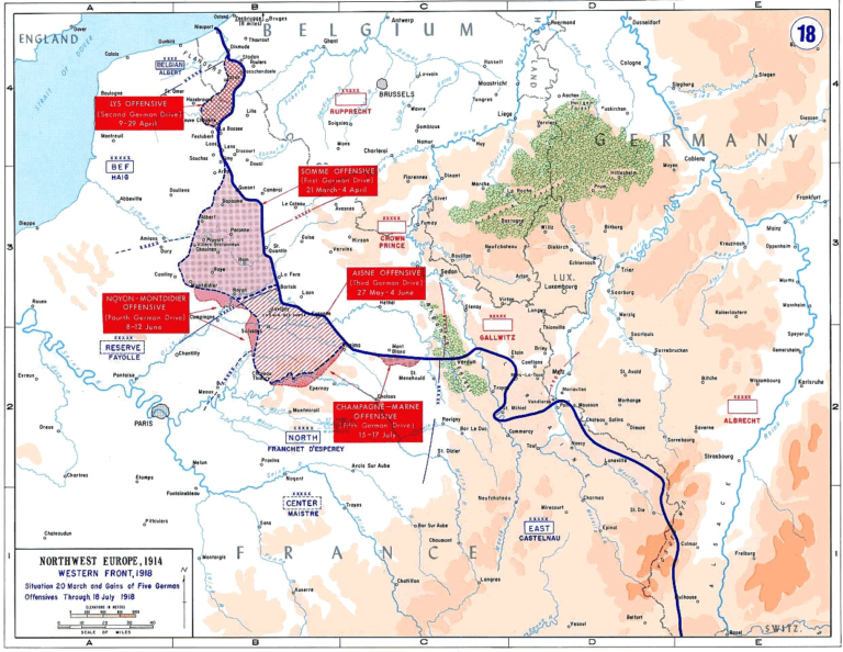 The Spring Offensives Map (Photo: West Point)