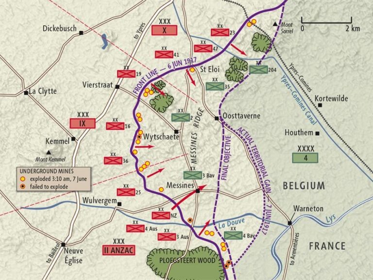 The Battle of Messines Map (Photo: NZ History)