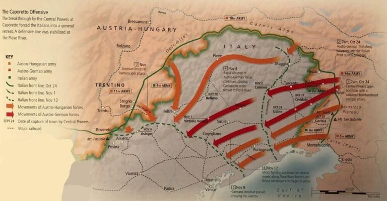 The Battle of Caporetto Map (Photo: Historica)