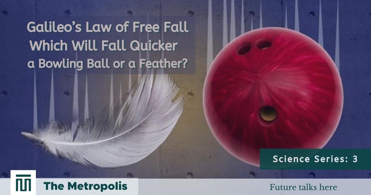 free fall experiment feather and bowling ball